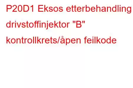 P20D1 Eksos etterbehandling drivstoffinjektor 