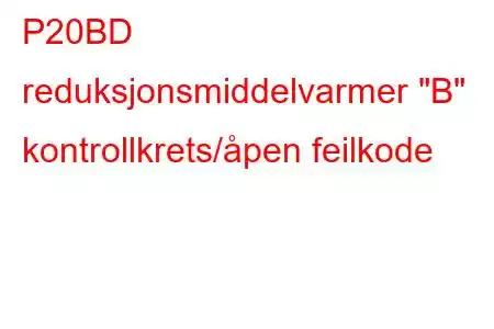 P20BD reduksjonsmiddelvarmer 