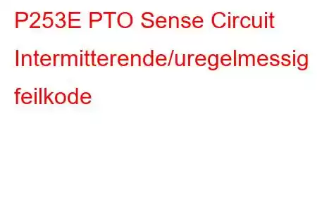 P253E PTO Sense Circuit Intermitterende/uregelmessig feilkode