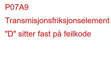 P07A9 Transmisjonsfriksjonselement 