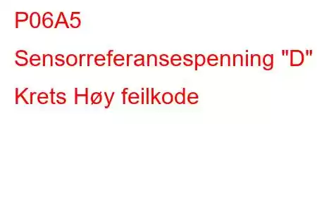 P06A5 Sensorreferansespenning 