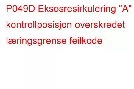 P049D Eksosresirkulering 