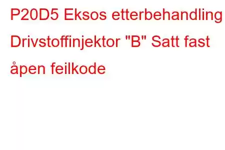 P20D5 Eksos etterbehandling Drivstoffinjektor 