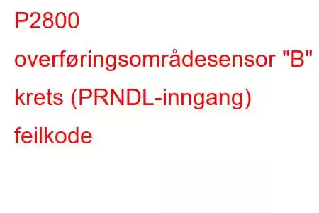 P2800 overføringsområdesensor 