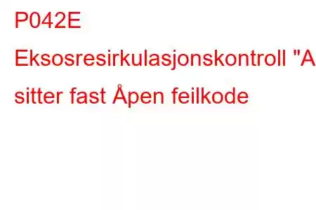 P042E Eksosresirkulasjonskontroll 