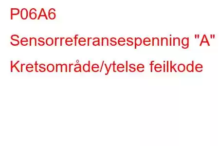 P06A6 Sensorreferansespenning 