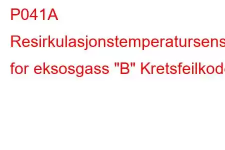 P041A Resirkulasjonstemperatursensor for eksosgass 