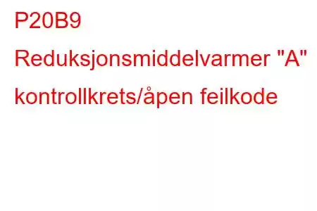 P20B9 Reduksjonsmiddelvarmer 