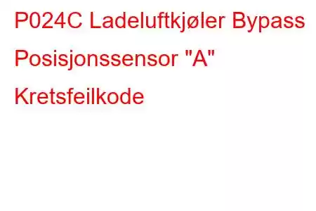 P024C Ladeluftkjøler Bypass Posisjonssensor 