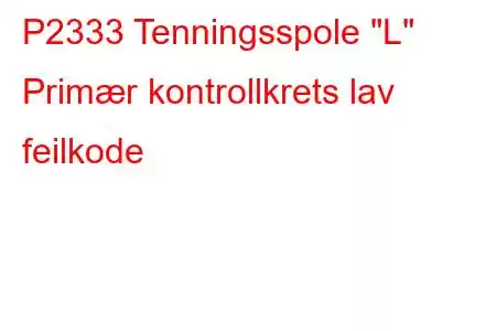 P2333 Tenningsspole 