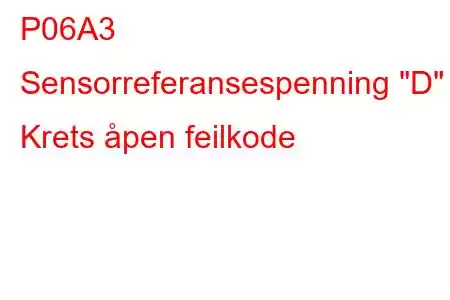 P06A3 Sensorreferansespenning 