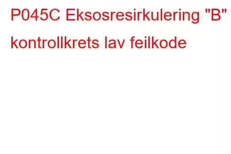 P045C Eksosresirkulering 