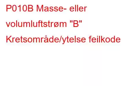 P010B Masse- eller volumluftstrøm 