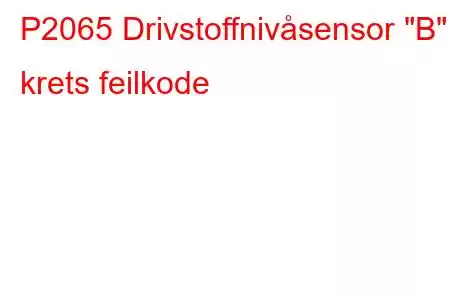 P2065 Drivstoffnivåsensor 