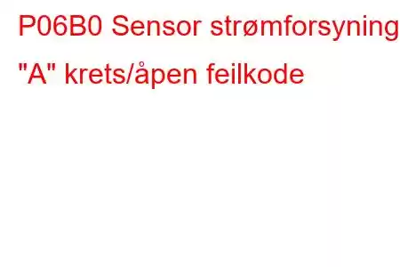 P06B0 Sensor strømforsyning 