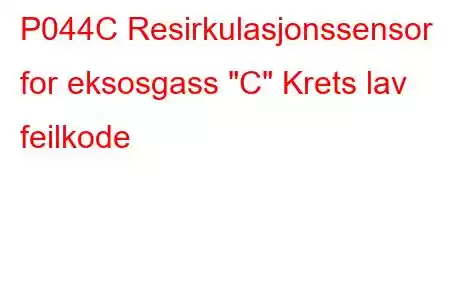 P044C Resirkulasjonssensor for eksosgass 