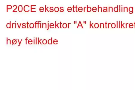 P20CE eksos etterbehandling drivstoffinjektor 