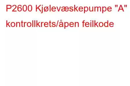 P2600 Kjølevæskepumpe 