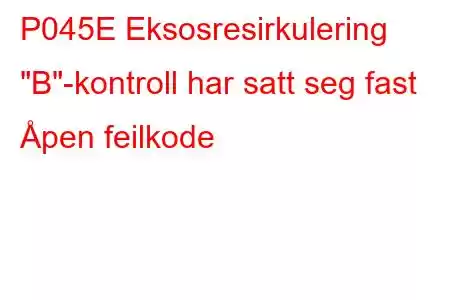 P045E Eksosresirkulering 