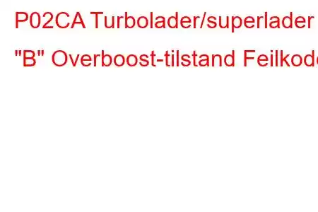 P02CA Turbolader/superlader 