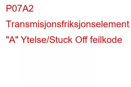 P07A2 Transmisjonsfriksjonselement 