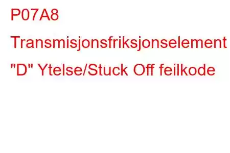 P07A8 Transmisjonsfriksjonselement 