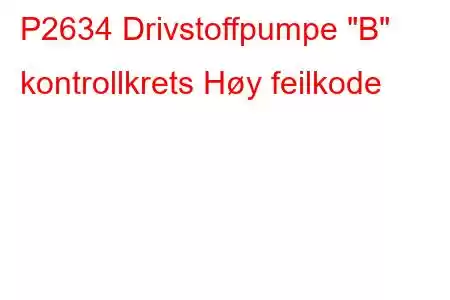 P2634 Drivstoffpumpe 