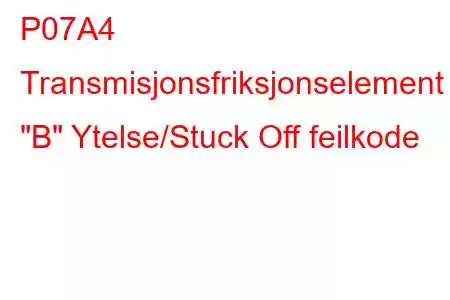 P07A4 Transmisjonsfriksjonselement 