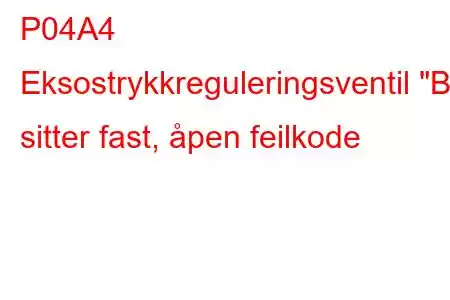 P04A4 Eksostrykkreguleringsventil 