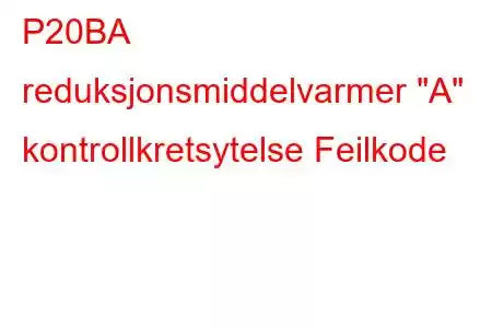 P20BA reduksjonsmiddelvarmer 