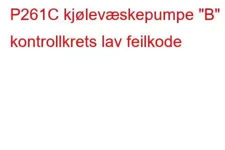 P261C kjølevæskepumpe 