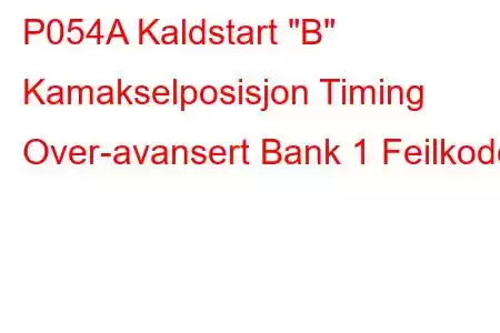 P054A Kaldstart 