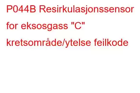 P044B Resirkulasjonssensor for eksosgass 