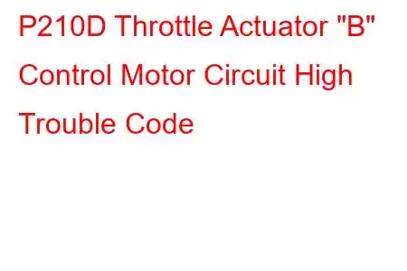 P210D Throttle Actuator 