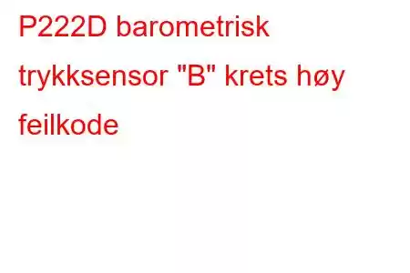 P222D barometrisk trykksensor 